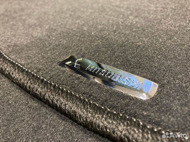 Ворсовые автоковрики Митсубиси Лансер 10 серые