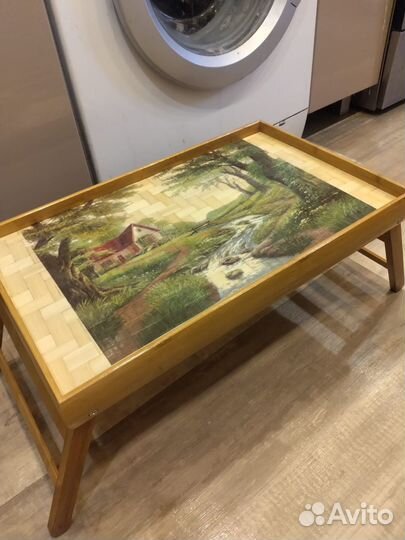 Поднос деревянный на ножках