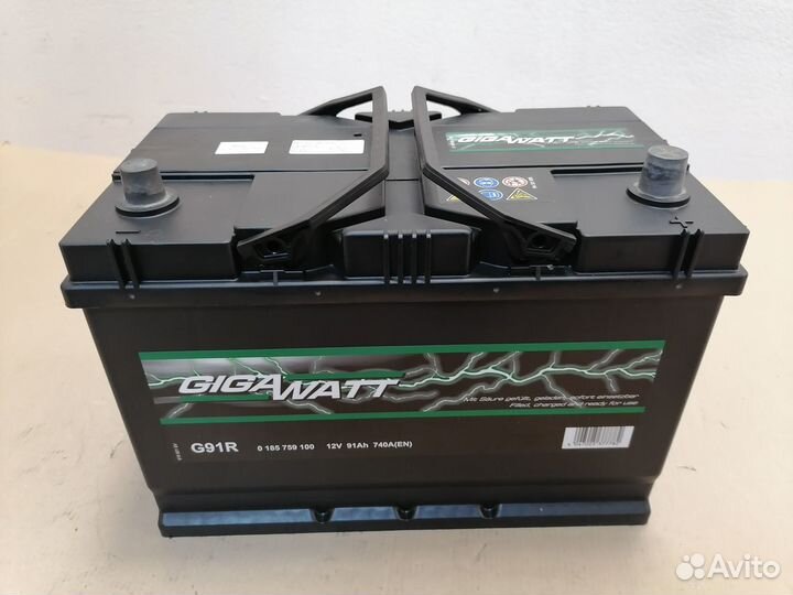 Автомобильный аккумулятор Gigawatt G91R (новый)