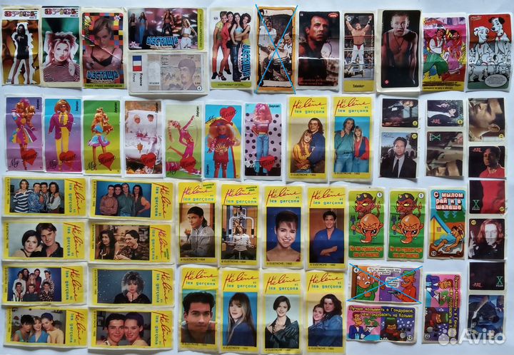 Наклейки вкладыши жвачек, кукла-мукла, Panini