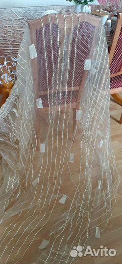 Шторы тюль золотистые 6 м