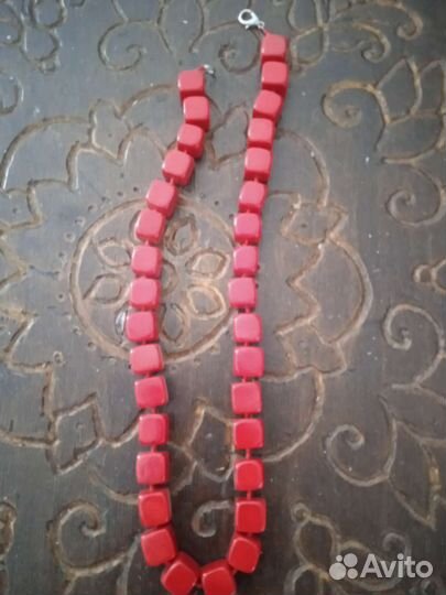 Бусы коралл и Бирюза