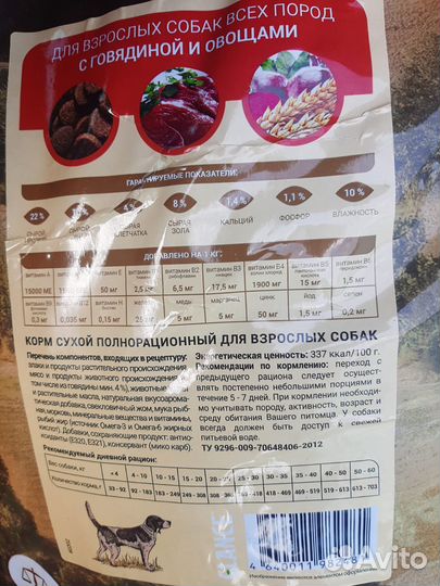 Корм для собак 20 кг