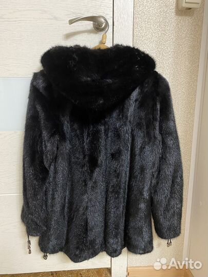 Шуба норковая с капюшоном 46 48