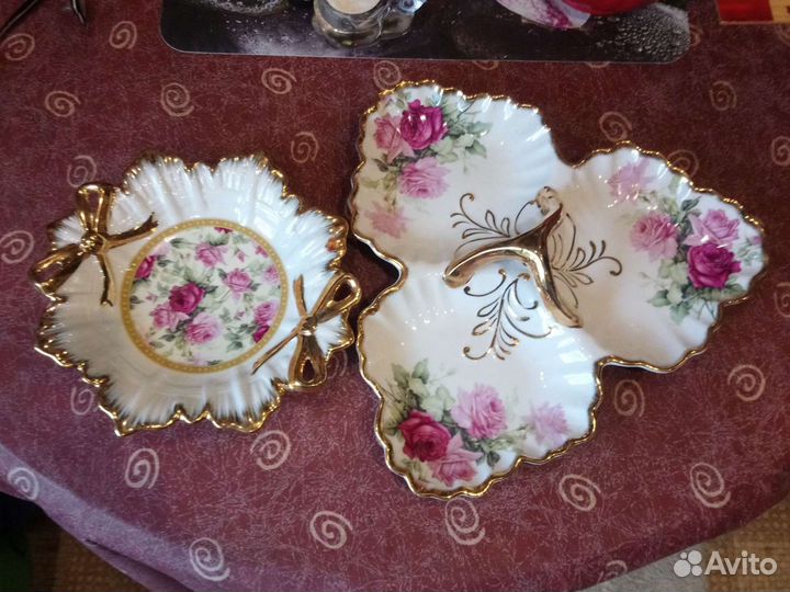 Тарелка фарфор, менажница Англия фарфор