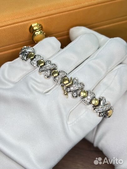 Импортный браслет из золота 750 с бриллиантами