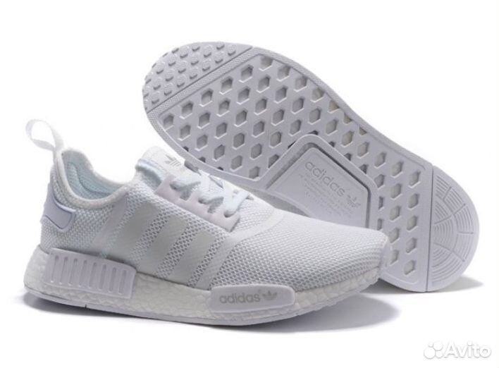 Новые кроссовки Adidas NMD R1 -White Белые (35-45)