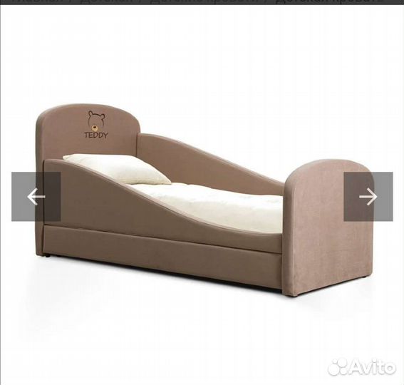Детская мягкая кровать с матрасом Тедди