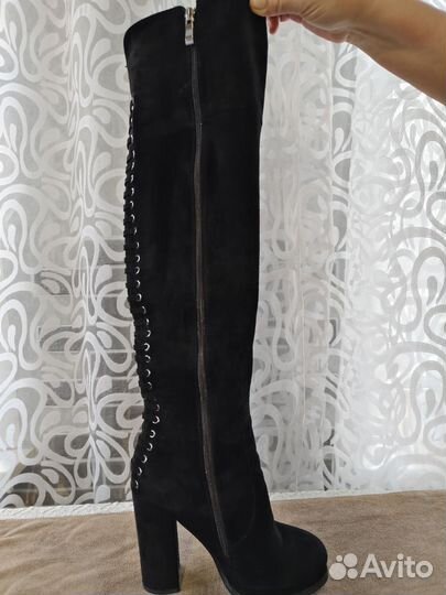 Сапоги ботфорты, еврозима, размер 35