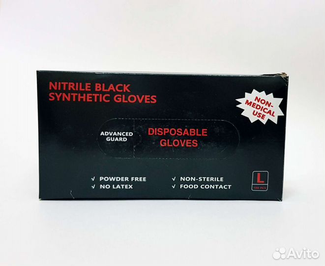 Перчатки нитриловые,L(100шт)