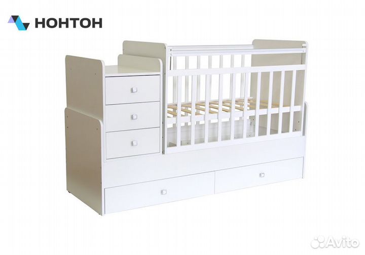 Кровать детская Фея 1100 белый