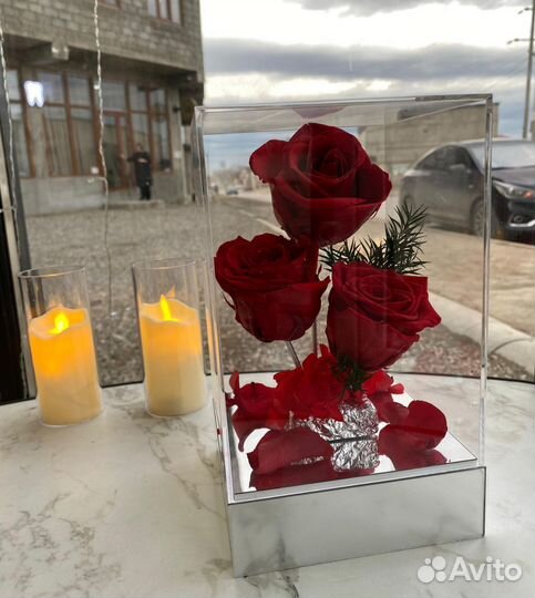 Розы в колбе