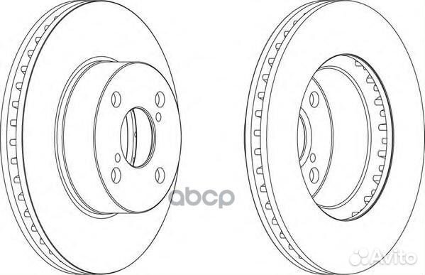 DDF1294 Диск тормозной toyota corolla (E12) 06