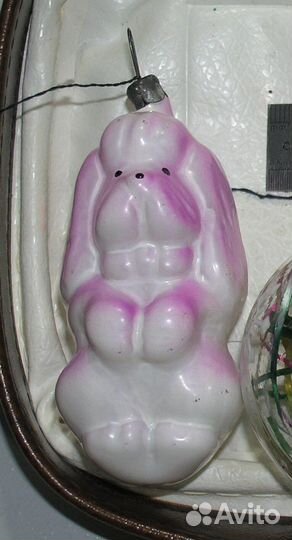 Ёлочные игрушки СССР стекло