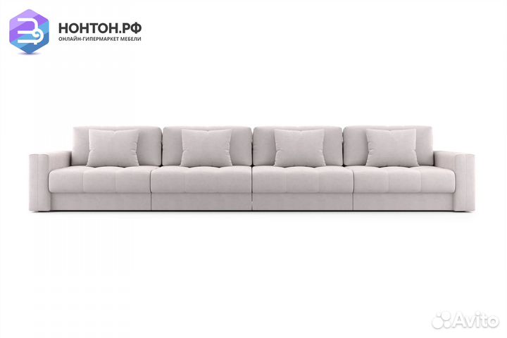 Диван прямой тик-так Монарх бежевый