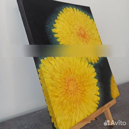 Картина маслом цветы, в наличии