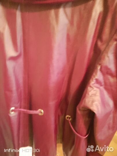 Куртка женская бордовая, кожаная