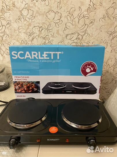 Электроплитка настольная scarlett новая