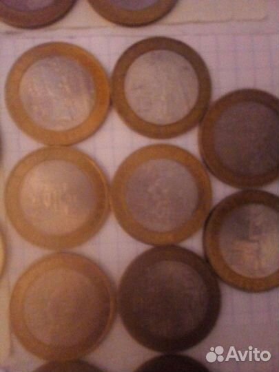 Биметаллические 10 руб министерства