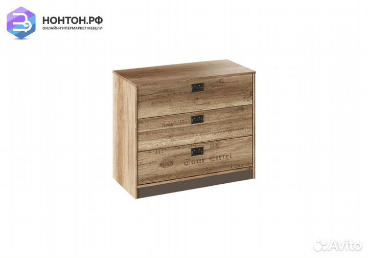 Комод Пилигрим дуб каньон светлый / фон серый