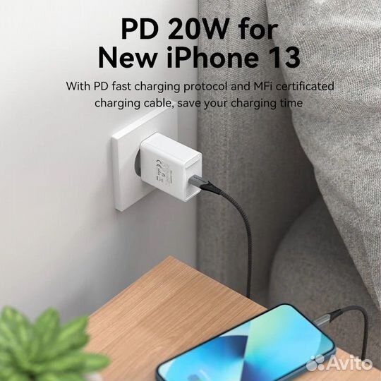 Сетевое быстрое зарядное устройство PD 20W Type-C