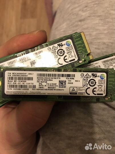 SSD Samsung PM961 M.2 PCIe NVMe MZ-VLW2560 256GB