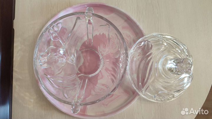 Ваза конфетница стекло новая