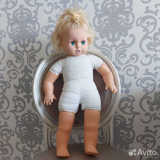 Большая винтажная белорусская кукла 60 см