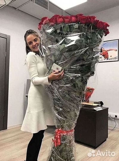 Розы высокие Доставка цветов