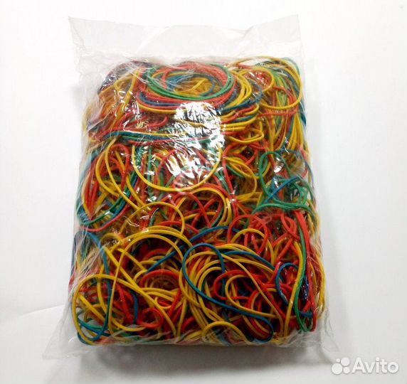 Резинка канцелярская, банковская, цветная, диаметр