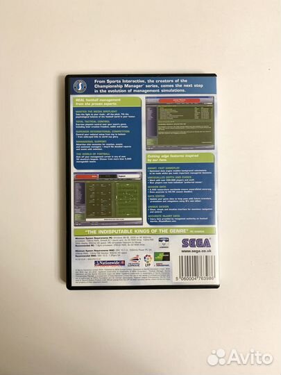 Football Manager 2005 зарубежная лицензия DVD-box