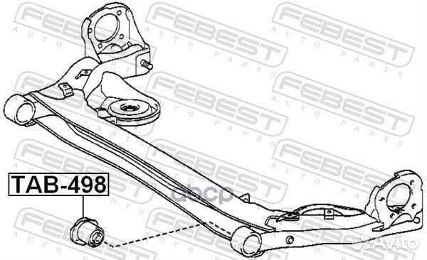 Сайлентблок балки моста зад прав/лев TAB498