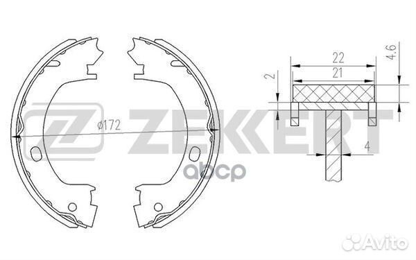 Колодки тормозные BK4452 Zekkert