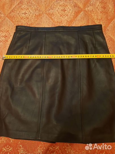 Кожаная юбка натуральная 46