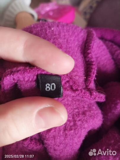 Флисовый костюм на девочку 80
