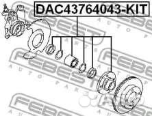 Подшипник ступицы передний двусторонний DAC4376404