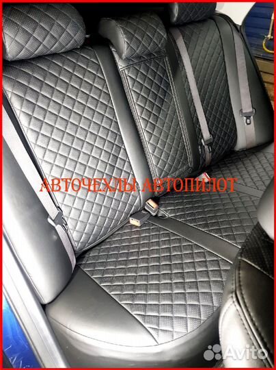 Чехлы Автопилот Toyota Corolla 11 из экокожи Ромб