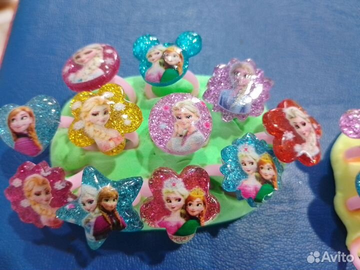 Кольцо детское колечко с блесткам