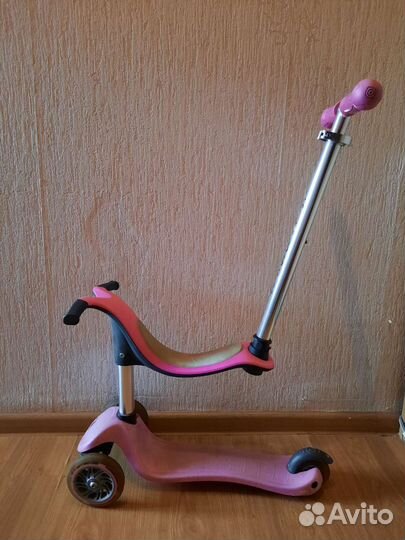 Самокат детский трехколесный с сиденьем
