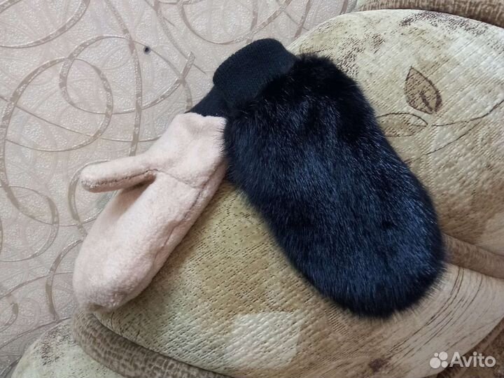Варежки из норки