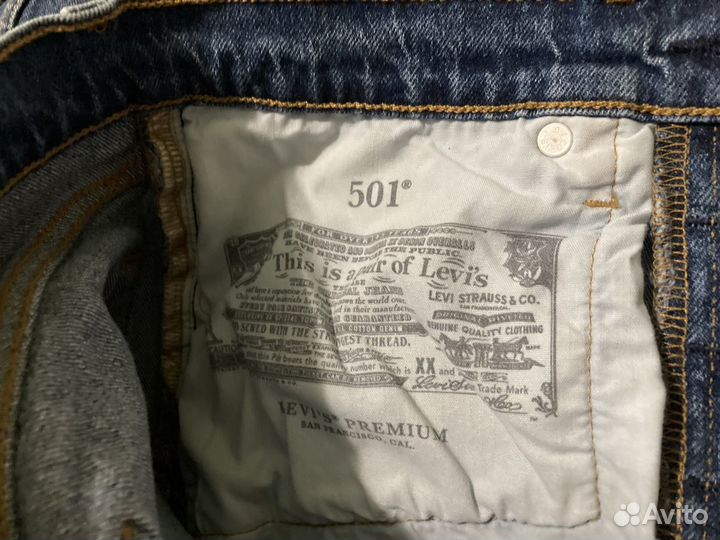 Джинсы levis 501 made in usa