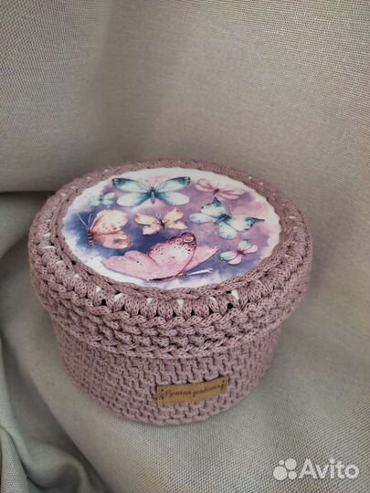 Шкатулка вязаная