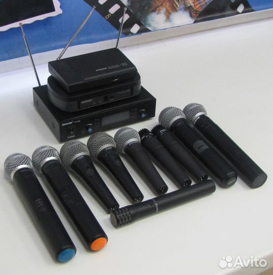 Микрофоны Shure Вокальные Pro 9шт Радио и XLR