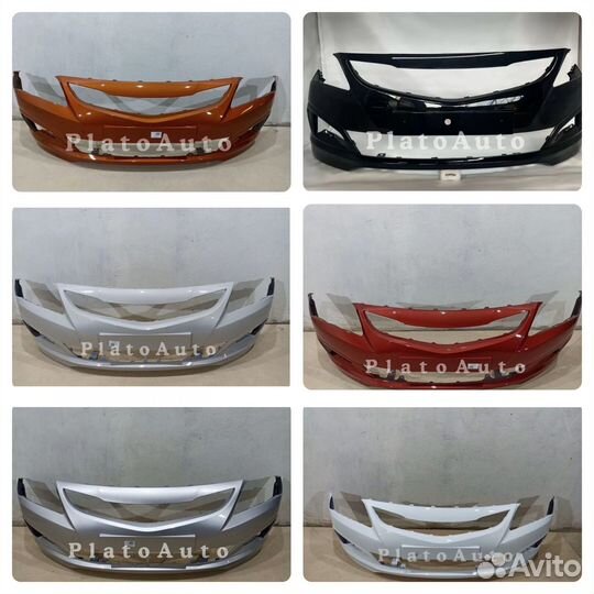 Бампер передний Hyundai Solaris 14-17 все цвета
