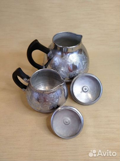 Чайно-кофейный алюминиевый сервиз