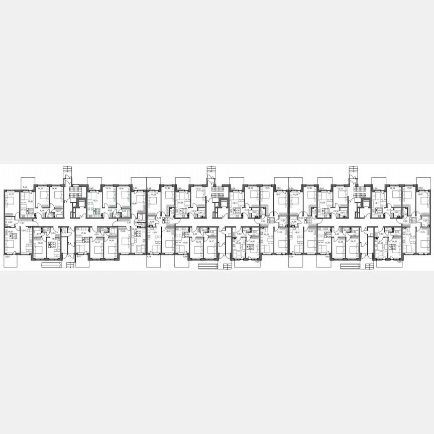 2-к. квартира, 61,3 м², 1/5 эт.
