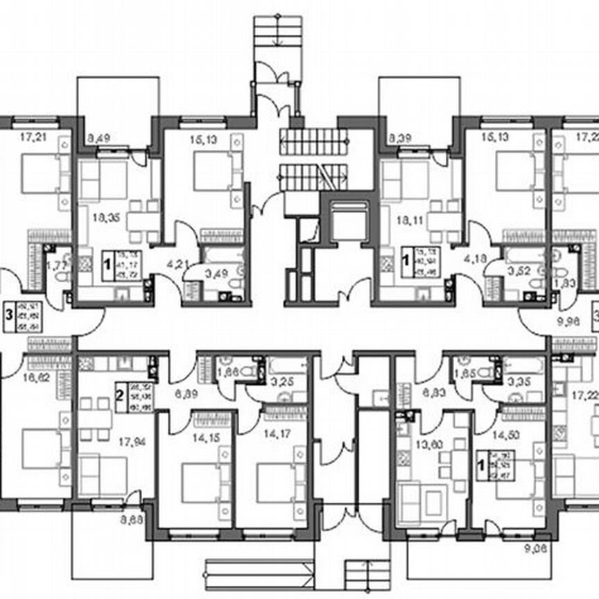 2-к. квартира, 61,3 м², 1/5 эт.