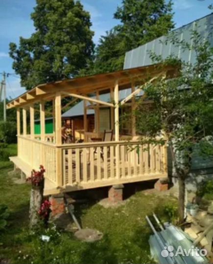 Строительство терраса веранда беседка