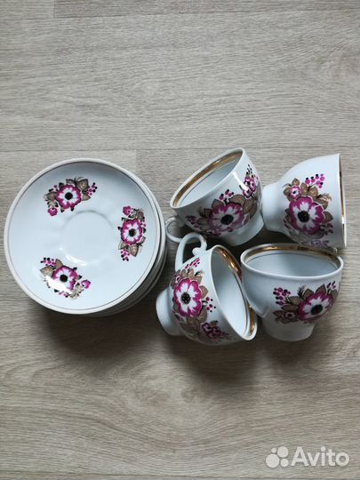 Чайные кружки с блюдцами СССР