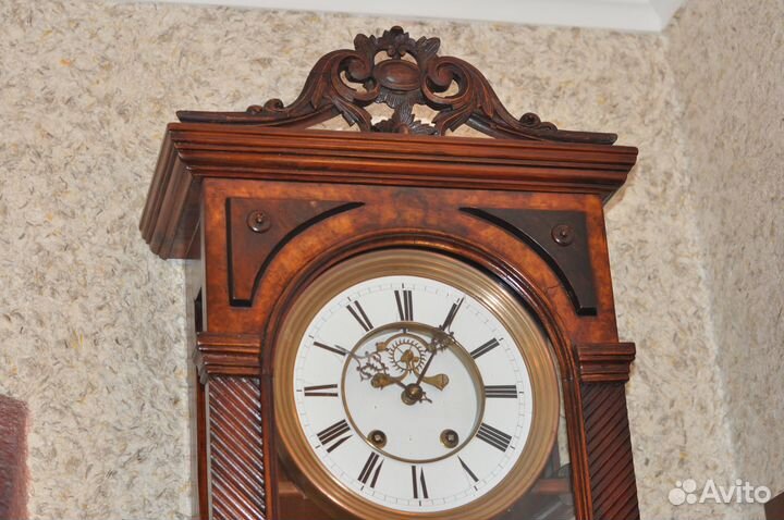 Старинные настенные антикварные часы Lenzkirch 200